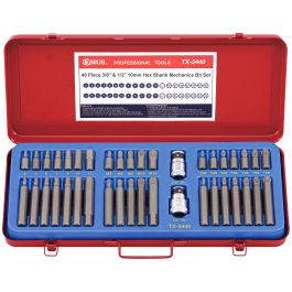 Genius Tools 40pc Hex Shank Bit Set, 3/8