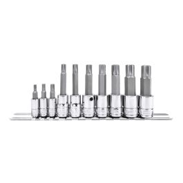 Genius Tools 10pc Ribe Bit Socket Set 1/4