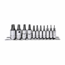 Genius Tools 11pc Pentacle Bit Socket Set, 1/4