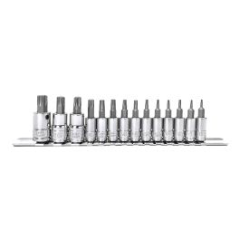 Genius Tools 14pc Star Bit Socket Set, 1/4