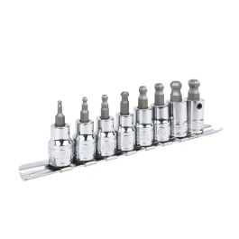 Genius Tools 8pc Metric Wobble Hex Bit Socket Set 3/8
