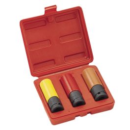 Genius Tools 3pc Metric Deep Impact Socket Set, Cr-V Steel, CW-403M