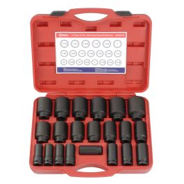 Genius Tools 21pc SAE Deep Impact Socket Set 3/4