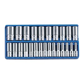 Genius Tools 25pc Metric Deep Socket Set 1/2