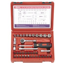 Genius Tools 40pc Metric Socket Set 1/4