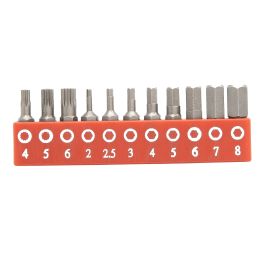 Genius Tools 11-Piece Metric Hex & Triple Square Bit Set, HSS, SB-211MH