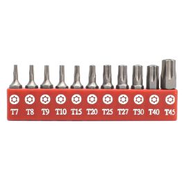 Genius Tools 11pc Tamperproof Star Bit Set, HSS, SB-811TP
