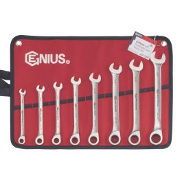 Genius Tools 8pc SAE Ratcheting Wrench Set, Stainless, GW-7108S