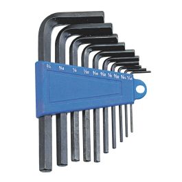 Genius Tools 10pc Metric Hex Key Set, Cr-V Steel, Pro Grade - HK-010M