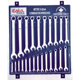 Genius Tools 48 Piece Metric Combination Wrench Display Board - HS-48M