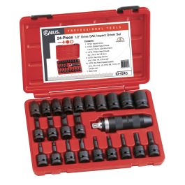 Genius Tools 24pc SAE Impact Driver Set 1/2