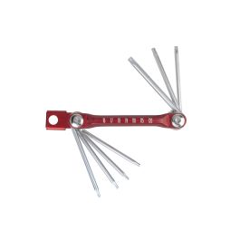 Genius Tools 7-Piece Folding Star Key Set, HSS, Pro-Grade, ANSI Certified