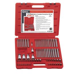 Genius Tools 75pc Metric Screwdriver Bit Set, HSS, TX-23475M