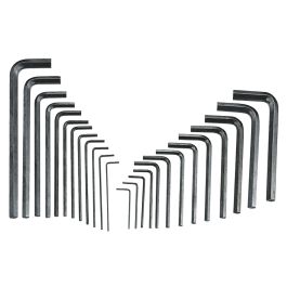 Genius Tools Hex Key Wrench Set, 25 Piece Metric and SAE, Standard