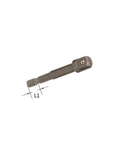 Genius Tools 1/4" Hex Dr. 1/4" Square Dr. Spinner Handle 65mmL - 27206A