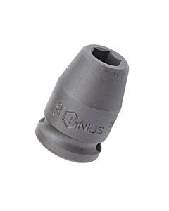 Genius Tools 3/8" Dr. 17mm Impact Socket (CR-Mo) - 343217