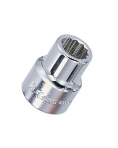 Genius Tools 1" Dr. 76mm Hand Socket (12-Point) (CR-Mo) - 837076