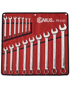 Genius Tools 16 Piece SAE Combination Wrench (Mirror Finish) - PR-016S