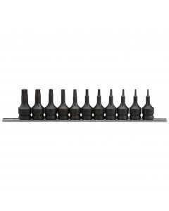 Genius Tools 11 Piece 1/2" Dr. Star Head Drive Socket Set - tx-411