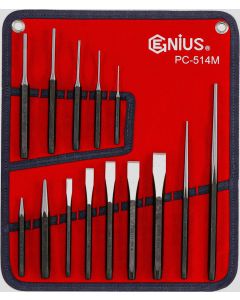 Genius Tools 14 Piece Metric Punch & Chisel Set - PC-514M