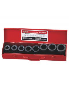 Genius Tools 8 Piece 1" Dr. Metric Deep Impact Socket Set (CR-Mo) - CD-108M5