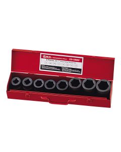 Genius Tools 8 Piece 1" Dr. SAE Deep Impact Socket Set (CR-Mo) - CD-108S5