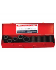 Genius Tools 9 Piece 1" Dr. SAE Deep Impact Socket Set (CR-Mo) - CD-809S