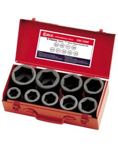 Genius Tools 9 Piece 1" Dr. SAE Impact Socket Set (CR-Mo) - CM-029