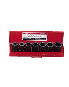 Genius Tools 7 Piece 1" Dr. SAE Deep Impact Socket Set (CR-Mo) - CM-037-1