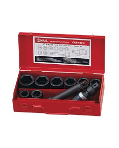 Genius Tools 10 Piece 3/4" Dr. SAE Impact Socket Set (CR-Mo) - CM-610S