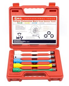 Genius Tools 5 Piece 1/2" Dr. Torque Extension Bar / Torque Stick Set - TO-405EXT