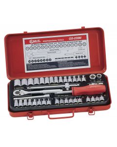 Genius Tools 39 Piece 1/4" Dr. Metric Hand Socket Set - GS-239M
