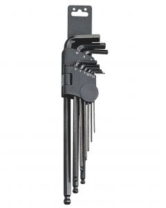 Genius Tools 9 Piece Metric Wobble Hex Key Wrench Set - HK-009MB