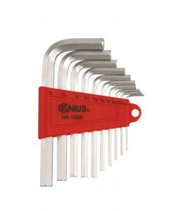 Genius Tools 10 Piece SAE Hex Wrench Set (S2 Tool Steel) - HK-10SS