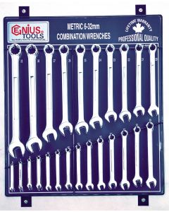 Genius Tools 48 Piece Metric Combination Wrench Display Board HS-44AWS