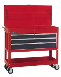 Genius Tools Roll Cart with 5 Drawers, 1240 x 517 x 888mm - TS-768