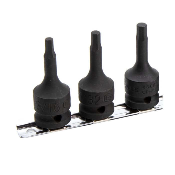 saeページ⭐︎ Genius Tools Hex Impact Bit Socket Set 1/2 Inch Drive SAE