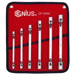 DE-706S Chrome Finish Genius Tools 6 Piece SAE Double Ended Offset Ring Wrench Set DE-706S Chrome Finish Genius Tools 6 Piece SAE Double Ended Offset Ring Wrench Set