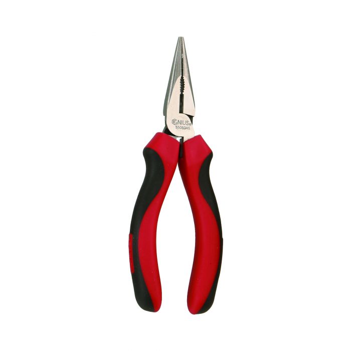 Genius Tools Chain Nose Pliers with Cutter w/soft handle, 11.9 (50mm)  Length - 550604S