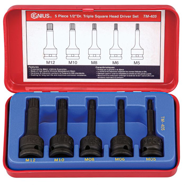 SPLINE BIT SET FROM GENIUS TOOLS IN CANADA HEX TRIPPLE SQUARE 11PC ALLEN 