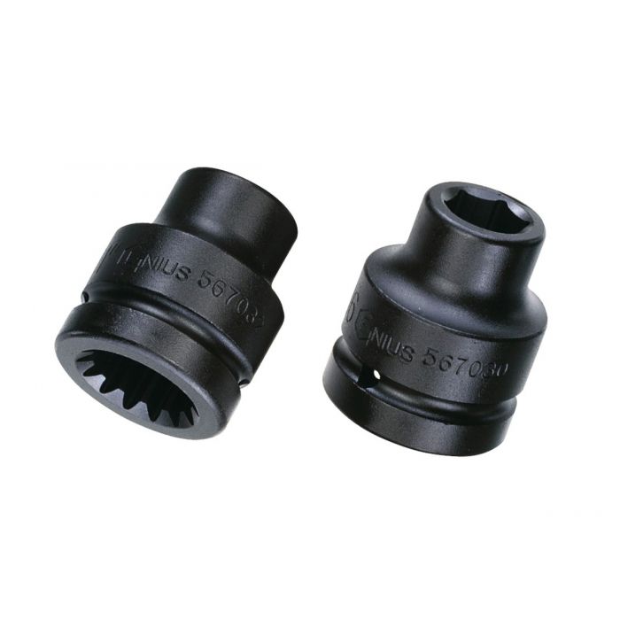 Spline drive impact sockets Clearance