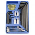 Genius Tools 35 Piece Metric Flare Nut & L-Shaped Key Wrench Set - MS-035M