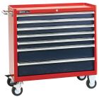 Genius Tools 39" 7-Drawer Roller Cabinet, Pro Grade, TS-468