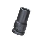 Genius Tools 18mm Semi-Deep Impact Socket 1/2" Dr CR-Mo - 445218